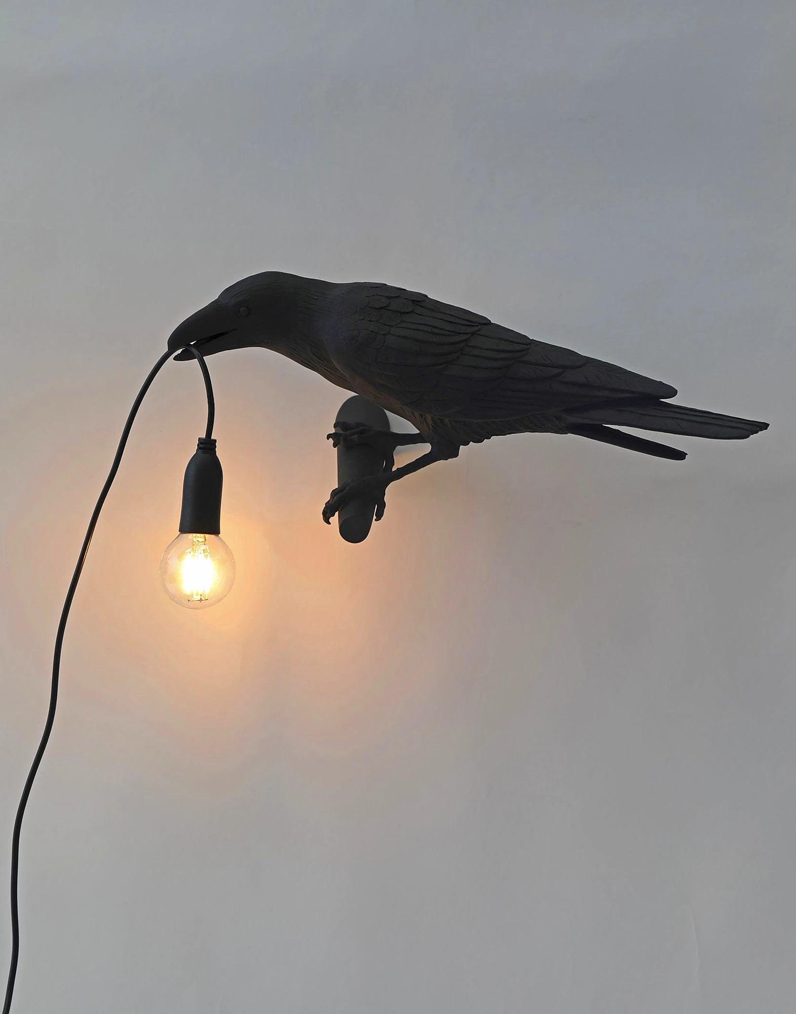 Fuglevegglampe for hjemmeinnredning, estetisk og myk atmosfære, elegant vegglampe som aksent | Lersk
