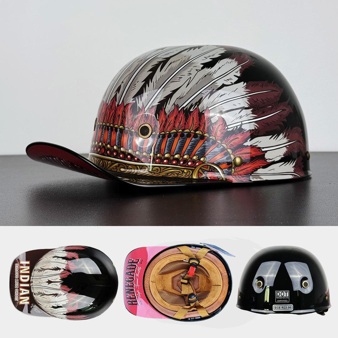 Casco Moto Baseball Cap Certificato DOT ECE per Guida Sicura per Piloti | Lersk
