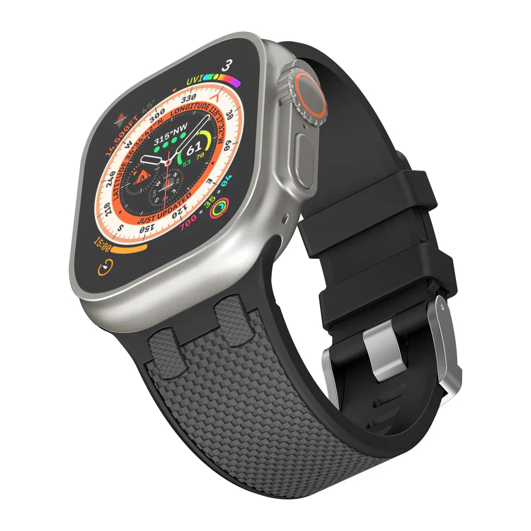 Aeria | Tofarvet silikonearmbånd til Apple Watch | Lersk
