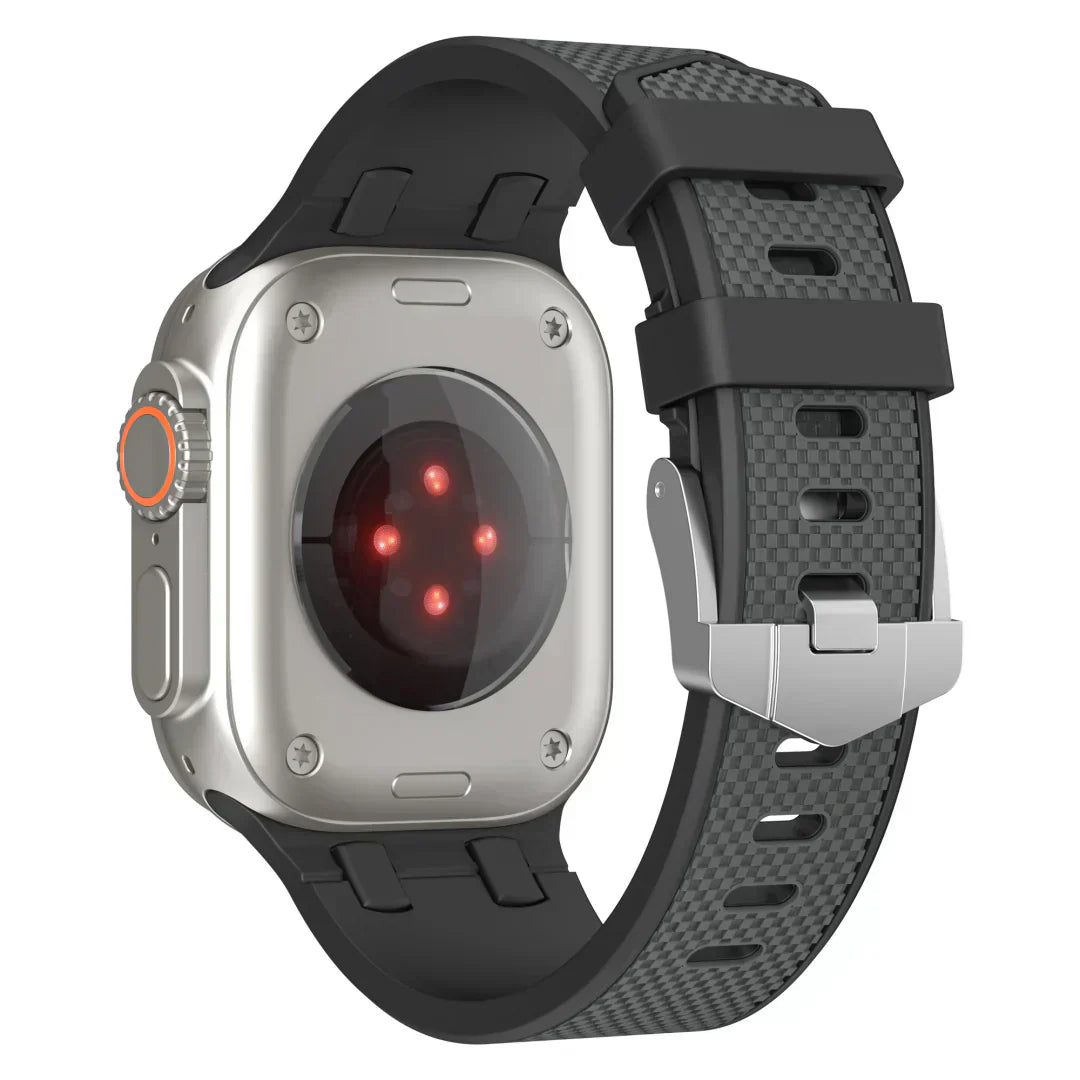 Aeria | Tofarvet silikonearmbånd til Apple Watch | Lersk