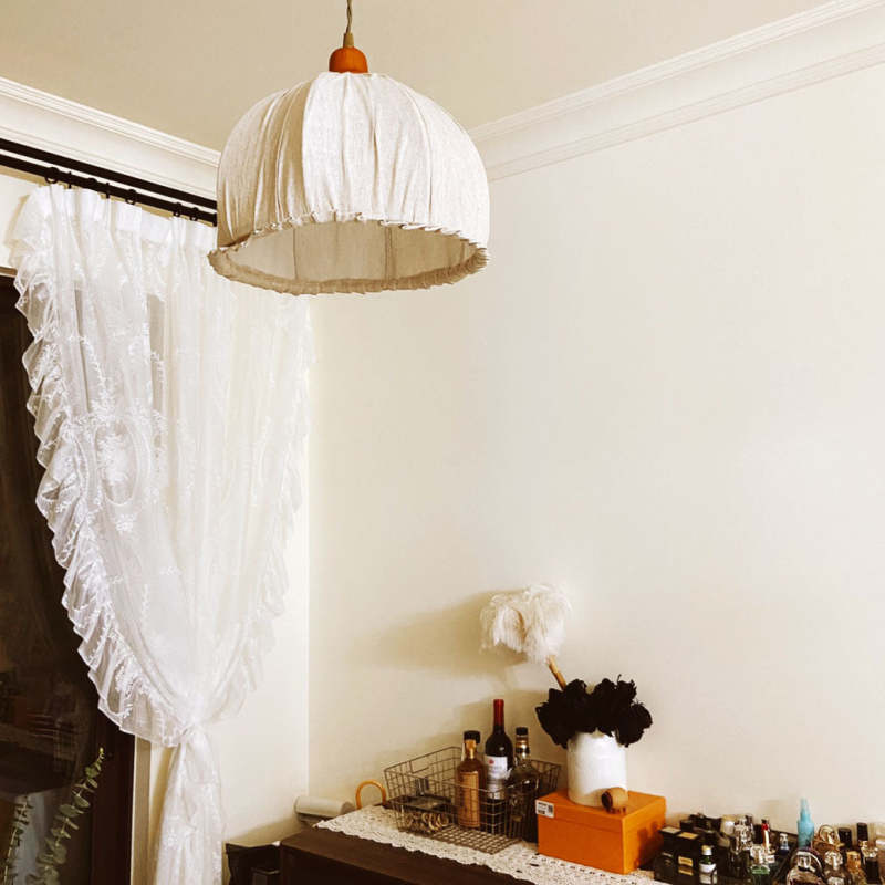 Lampada a sospensione Nordia in lino per interni in stile scandinavo | Lersk