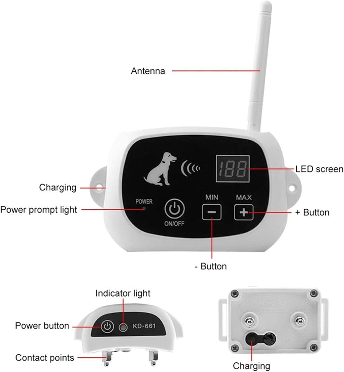NovaPaw Waterproof Wireless Dog Fence Collar Recharge System Indoor Outdoor