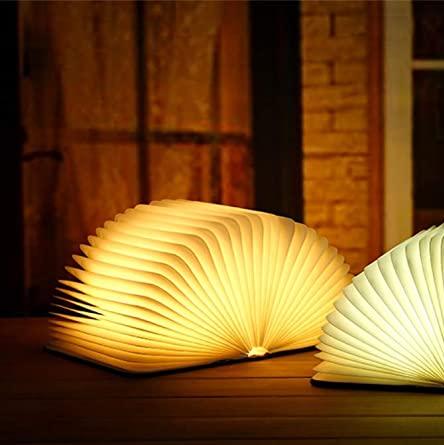 Lampe LED LyraLeaf Open Book pour table de chevet, lumière de lecture rechargeable et confortable | Lersk