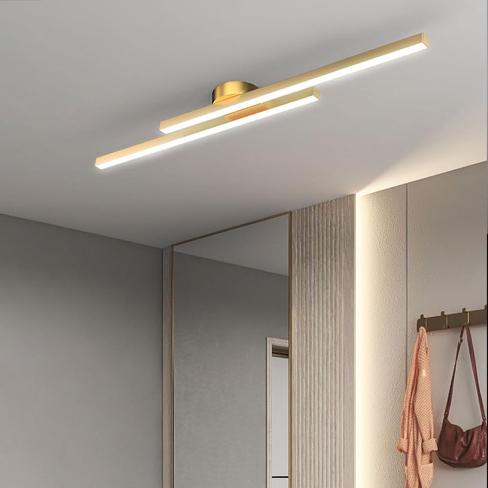 مصباح سقف شبه مدمج LED من الألمنيوم بتصميم بسيط من LumenVale لغرف المعيشة | Lersk