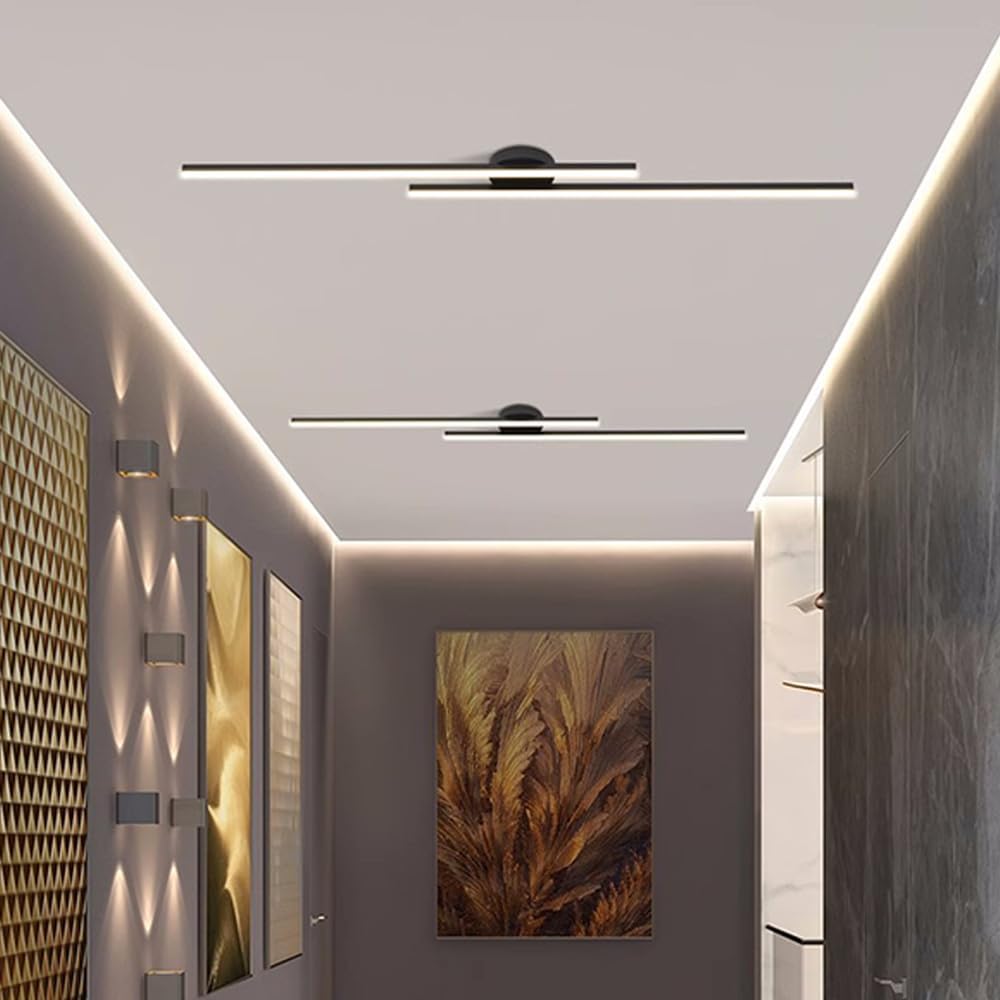 مصباح سقف شبه مدمج LED من الألمنيوم بتصميم بسيط من LumenVale لغرف المعيشة | Lersk