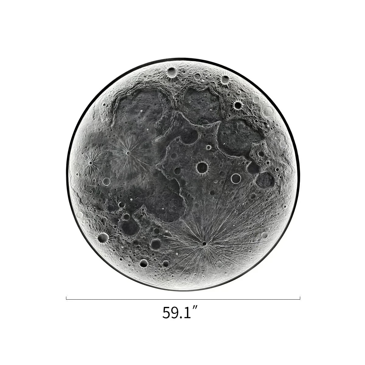 Lámpara de pared decorativa con relieve 3D de la luna | Lersk