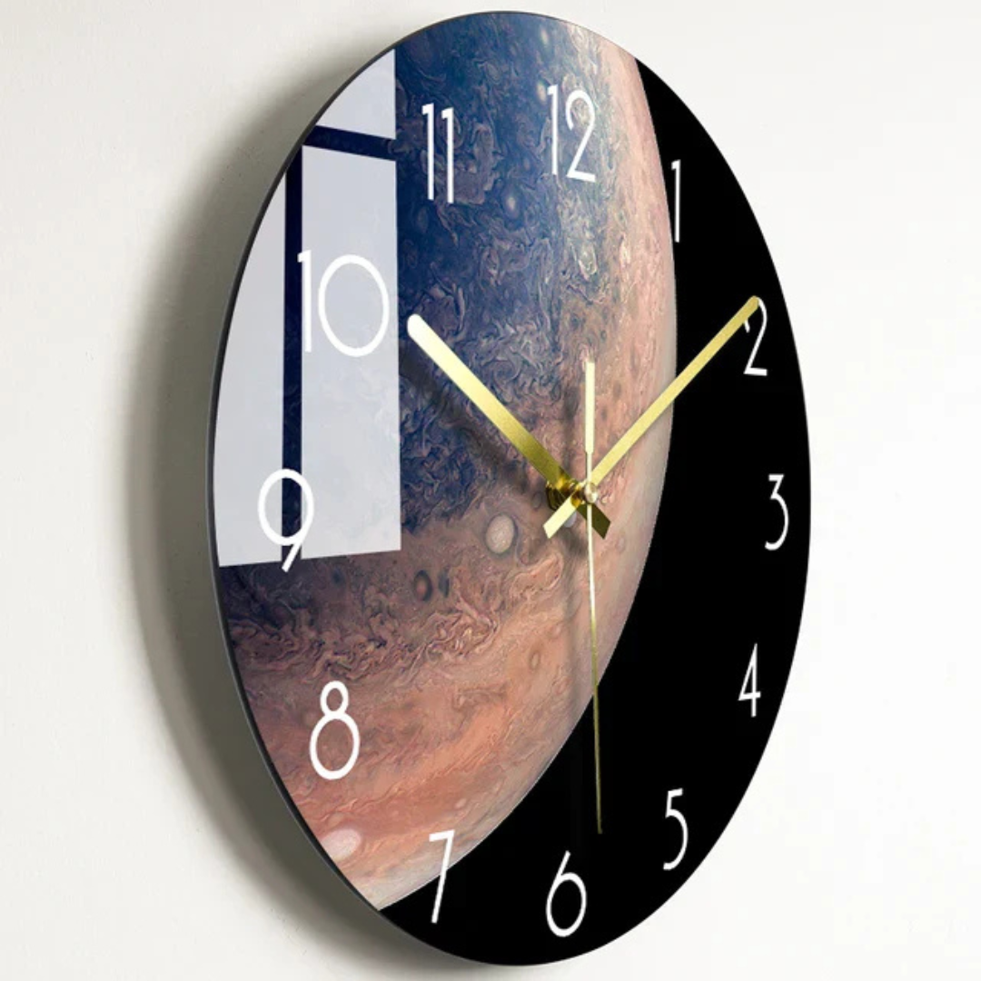 Luxorix Große Wanduhr aus Glas mit elegantem Design für moderne Wohnräume | Lersk
