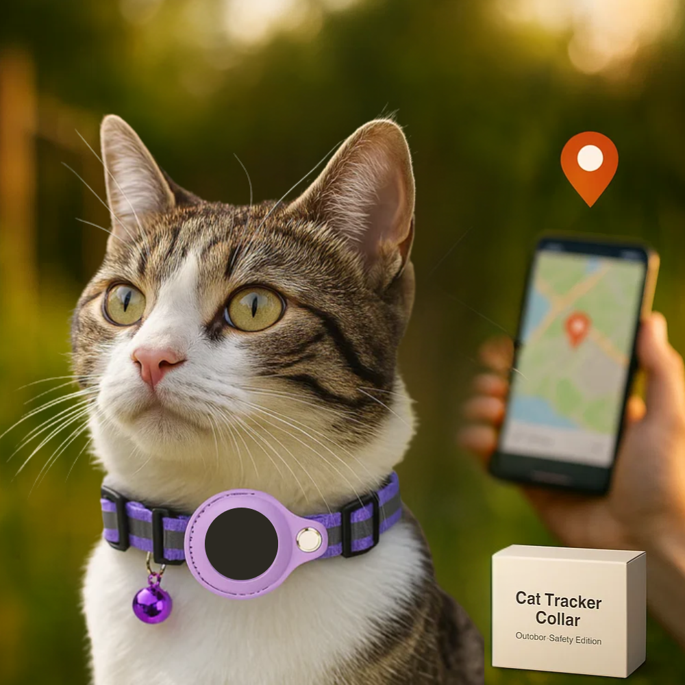 Collier GPS réfléchissant durable à libération rapide pour félins | Lersk