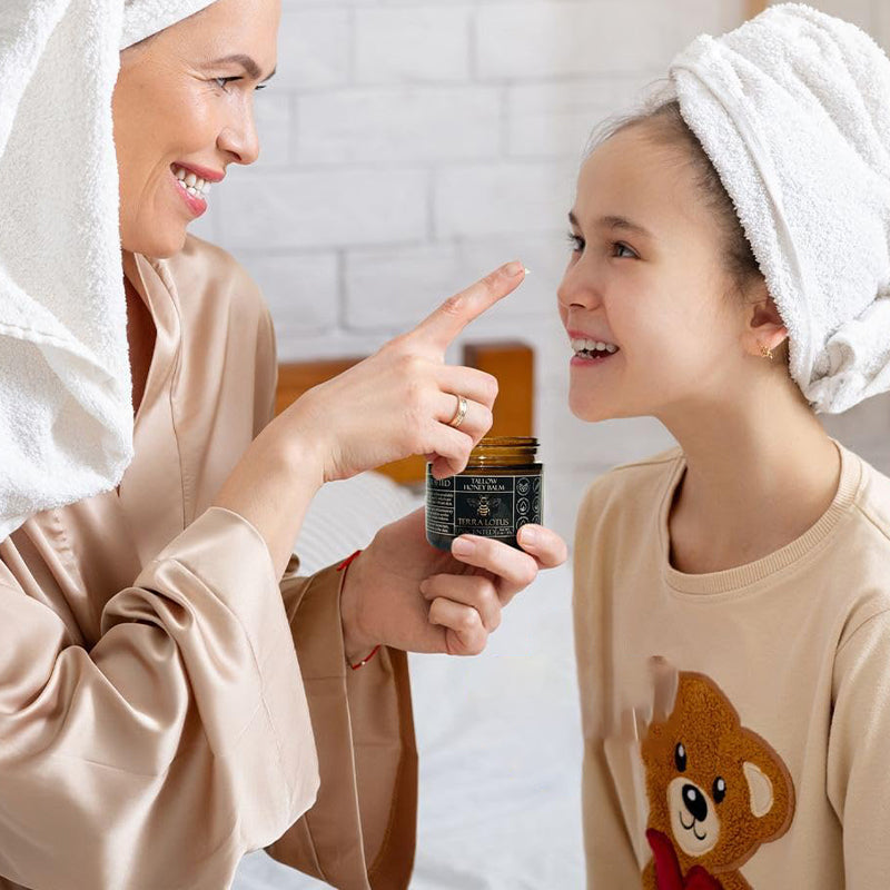 Gesichtscreme mit Rinderfett, Bienenwachs und Honig für die tägliche Hautpflege und Reparatur | Lersk