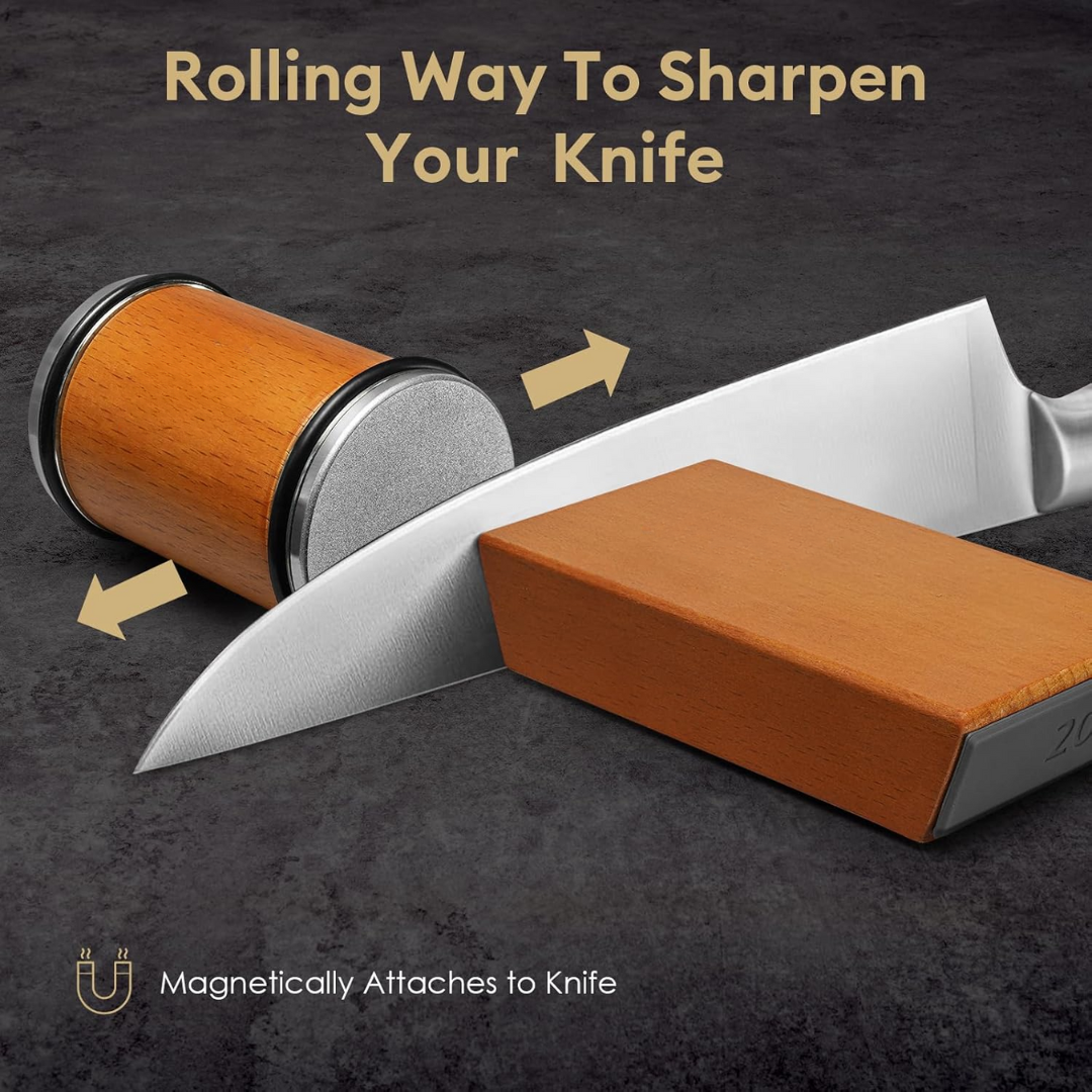 Torrin | Rolling Diamond Knife Sharpener For Effortless Edges | Lersk