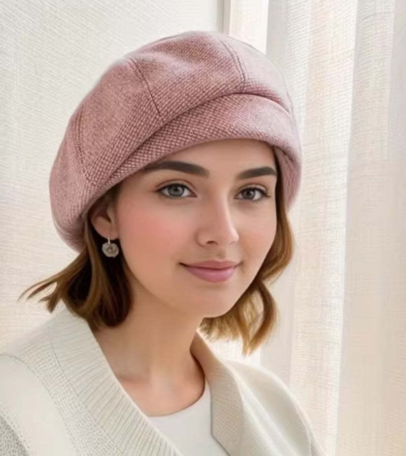 Elegant kvindelig kasket med pariserchic stil og åndbart blødt stof One Size | Lersk