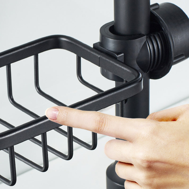 Shower Holder For Shampoo And Soap, Stainless Aluminium, Silver Or Black, No Drilling | Lersk