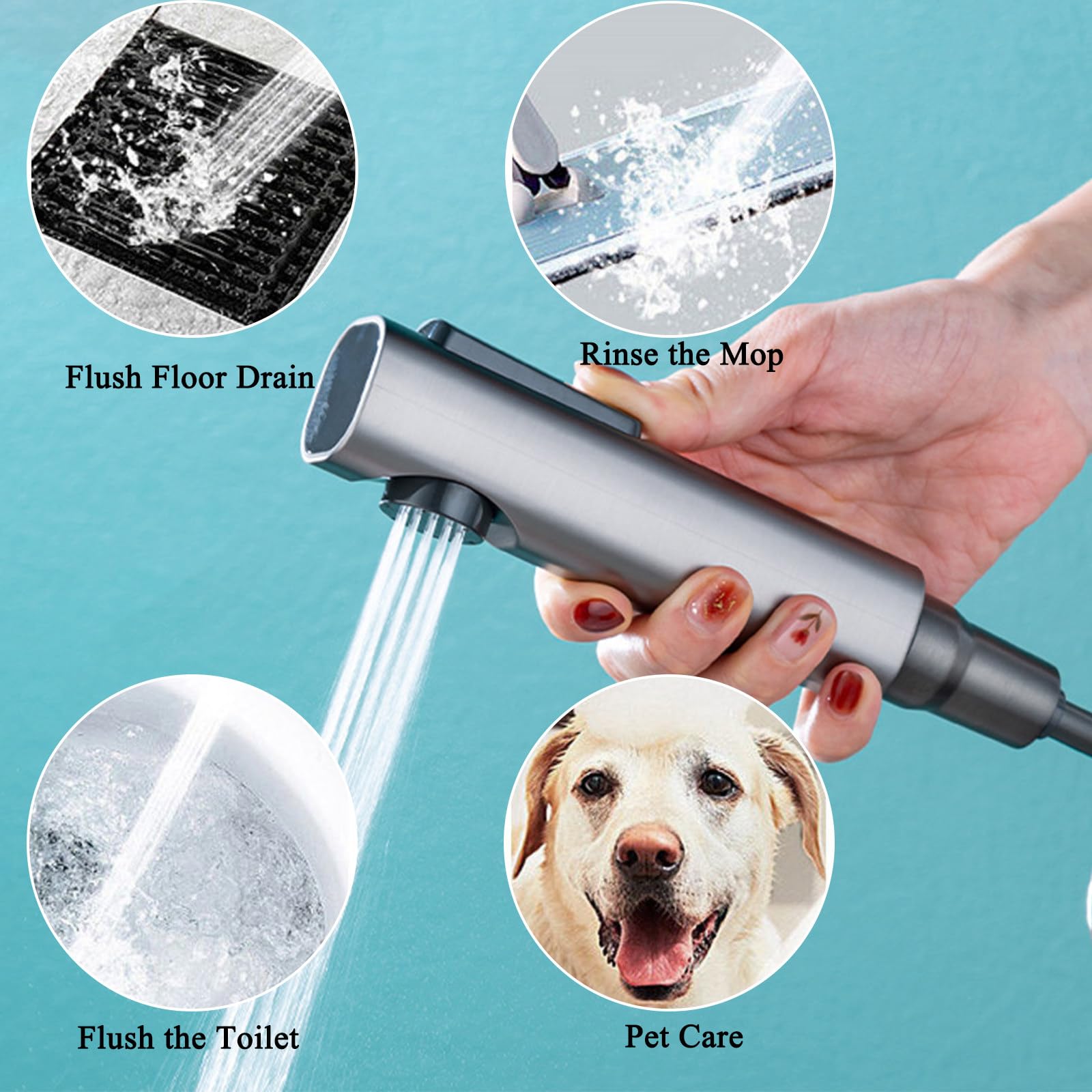 AquaKey | Regulowany przenośny bidet z kontrolami w stylu pianina do toalety | Lersk
