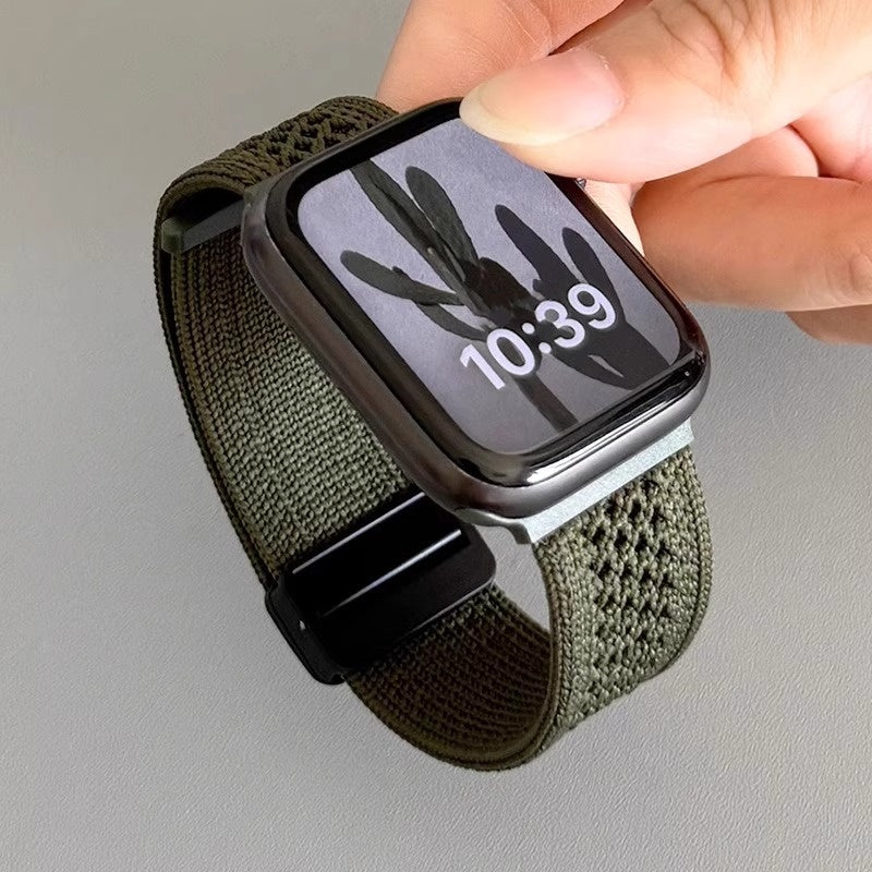 Nuvora pletený nylonový řemínek s magnetickou sponou pro Apple Watch | Lersk