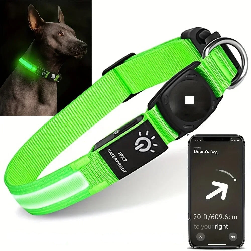 LumaPaw LED Waterproof Dog Collar With Tracker Slot | Lersk