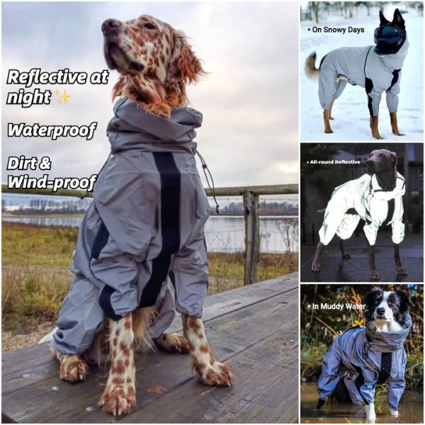 CozyPaws wasserdichter Hunderegenmantel mit Beinen für kleine bis XXL Hunde | Lersk