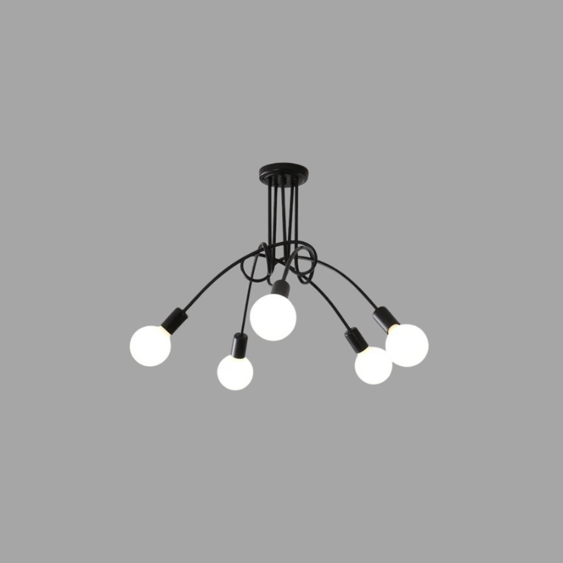 Elara Vintage Chandelier - Wrought Iron LED Pendant Lamp | Lersk