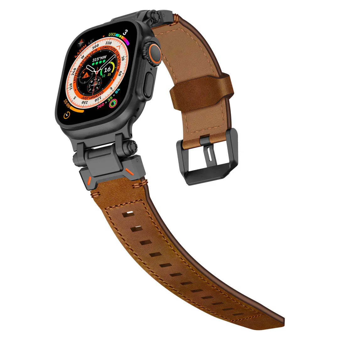 Kenvor Leather Strap with Titanium Connector for Apple Watch | Lersk