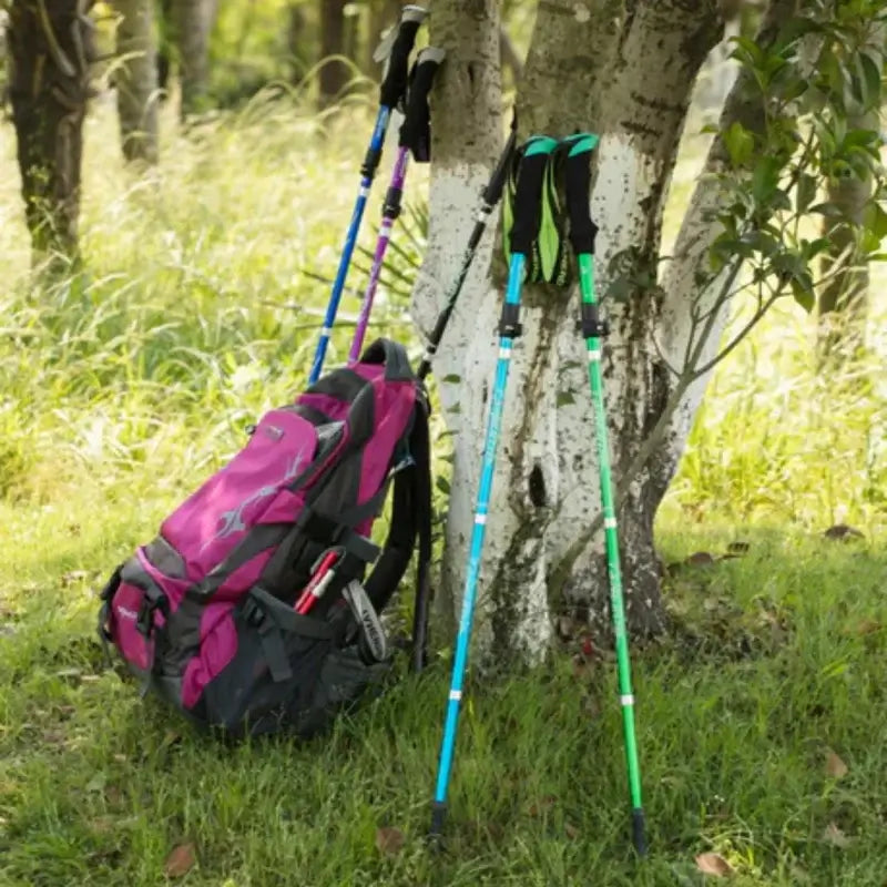 Regulowany składany aluminiowy kij trekkingowy Kirrea do wędrówek | Lersk