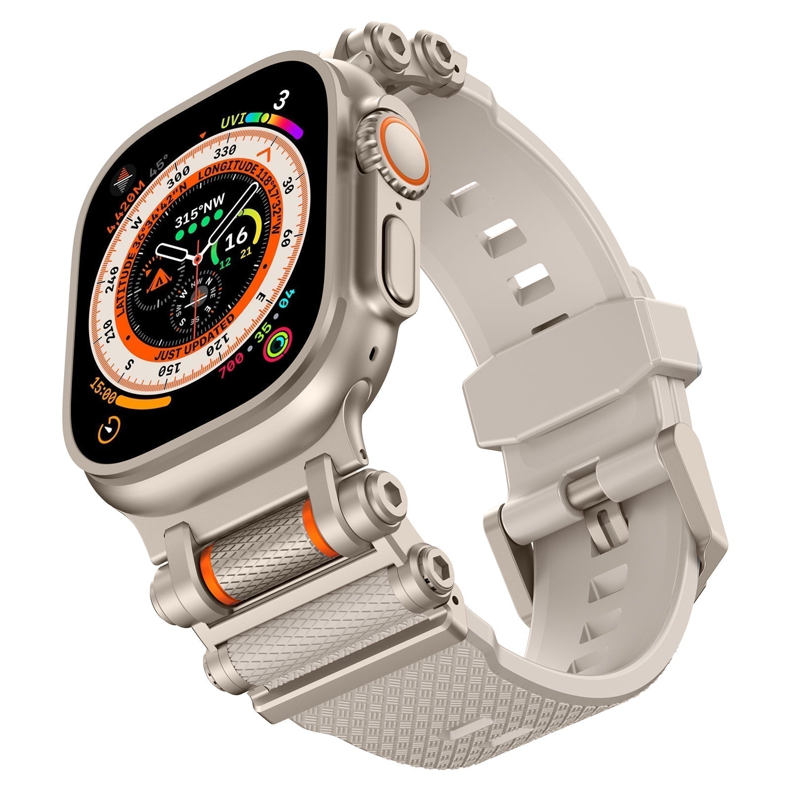 Cinturino in gomma FKM con motivo a ruota Vellora per Apple Watch | Lersk