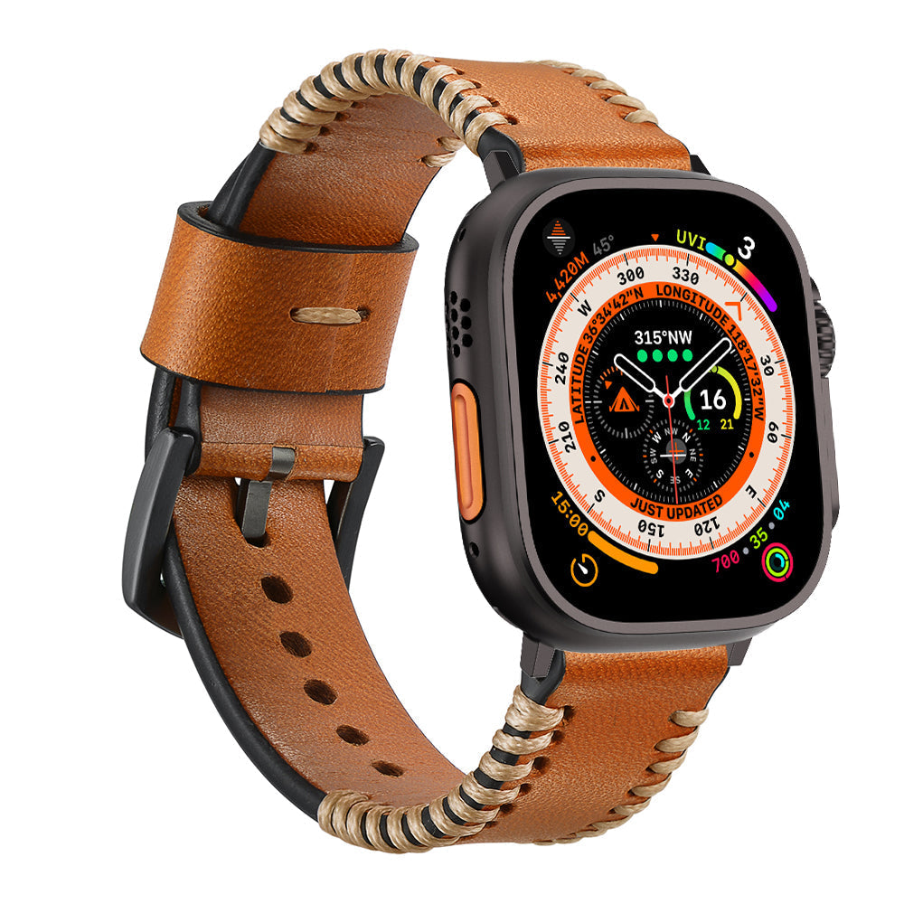 Correa de cuero cosida a mano para Apple Watch | Lersk