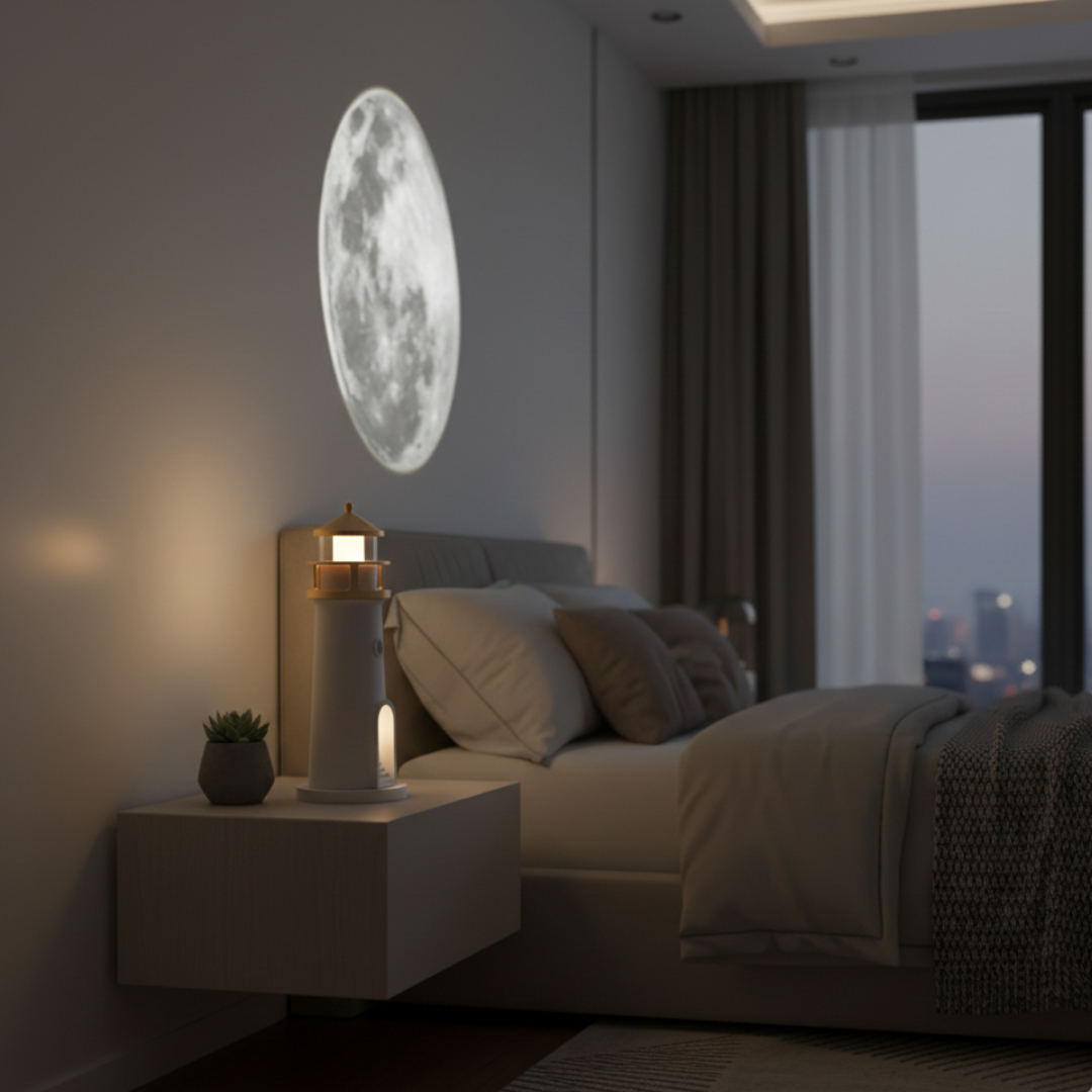 Proiettore Luce Notturna con Altoparlante per Atmosfera Accogliente in Casa | Lersk