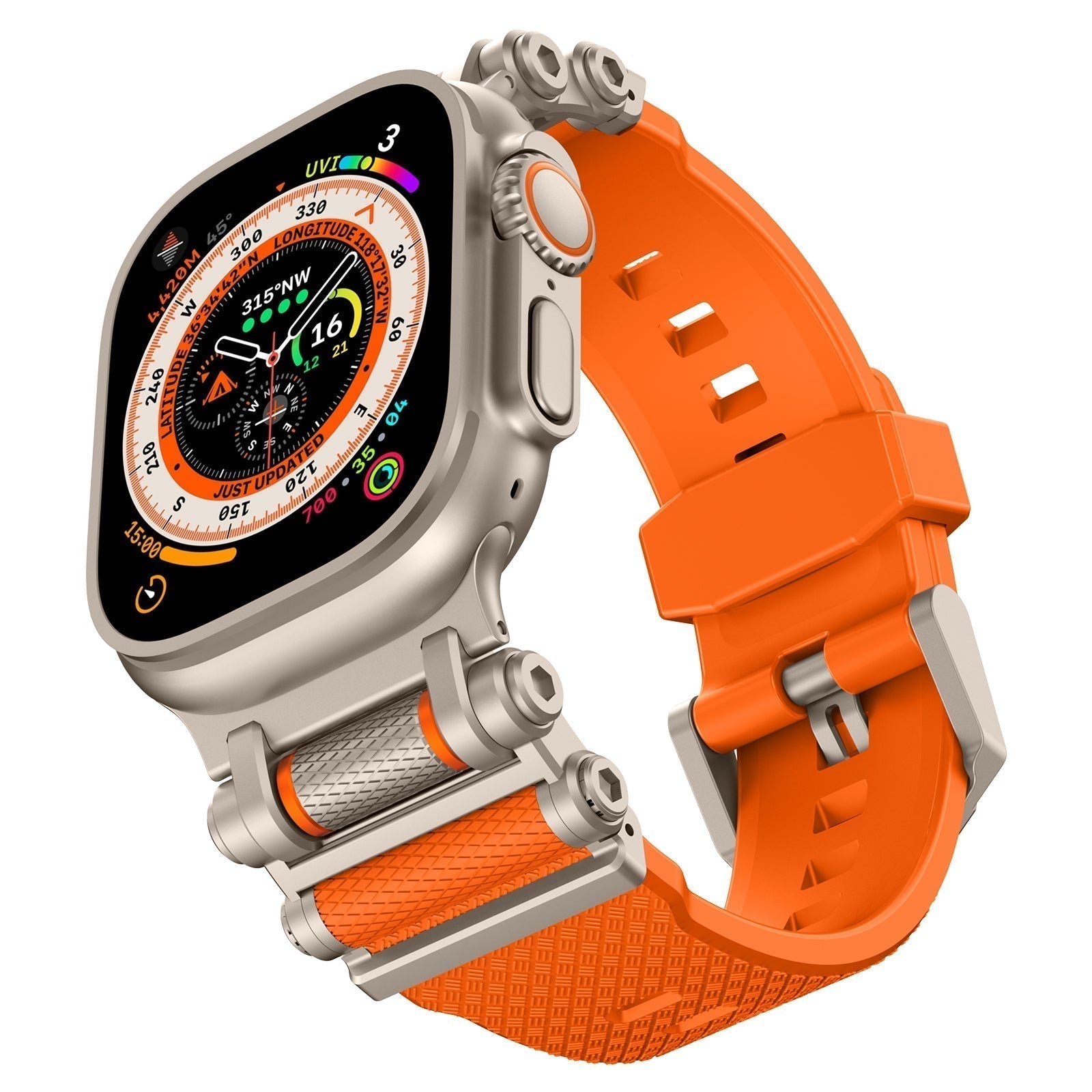 Cinturino in gomma FKM con motivo a ruota Vellora per Apple Watch | Lersk