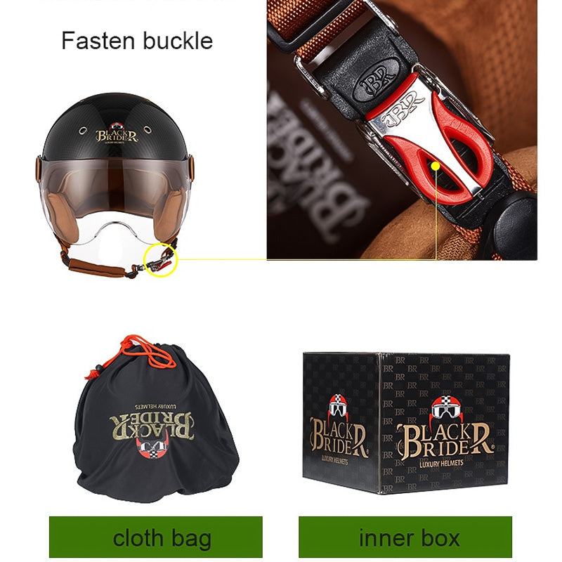 Casque de moto en fibre de carbone, confort ultra-léger pour motards, certifié CE | Lersk