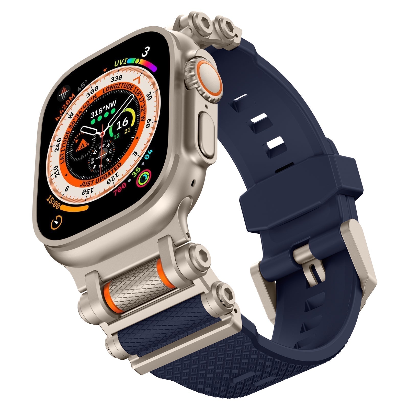 Cinturino in gomma FKM con motivo a ruota Vellora per Apple Watch | Lersk