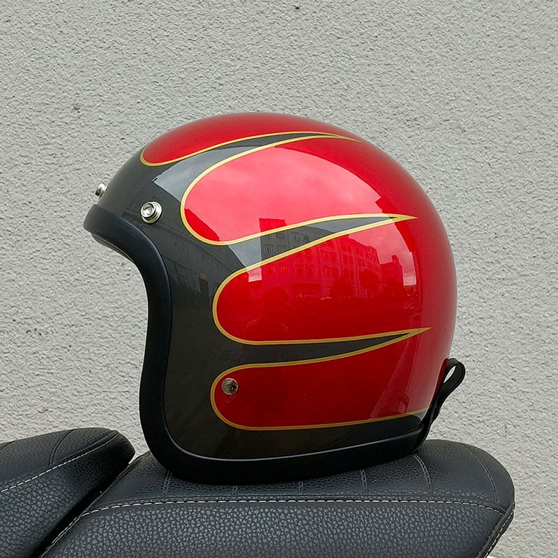 AeroGuard Retro Motorcycle Helmet DOT and ECE Certified | Lersk