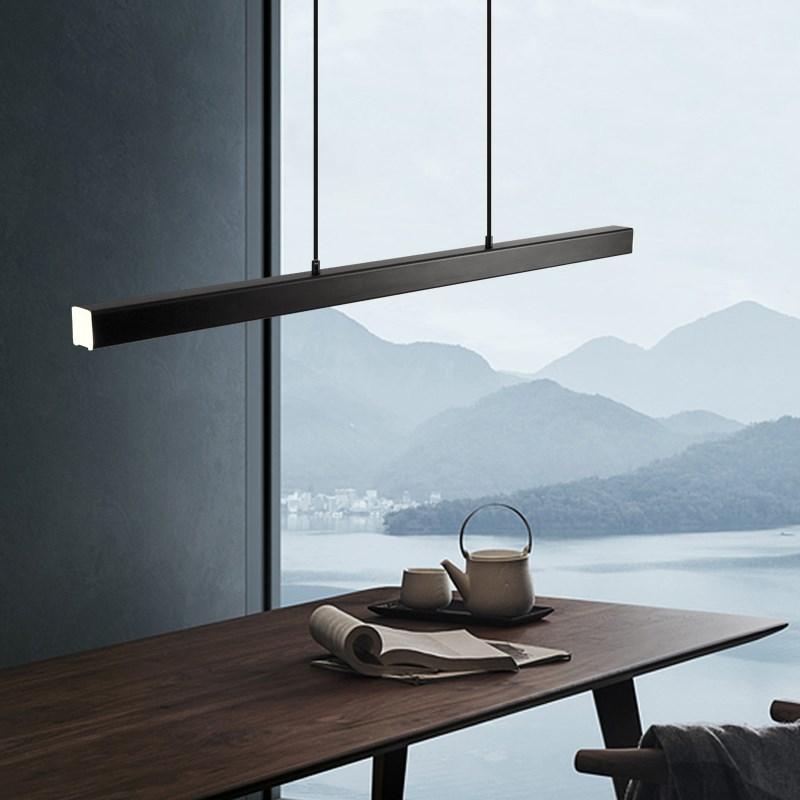 Nexis Linear Metal LED Pendant Light in Black and Brown | Lersk
