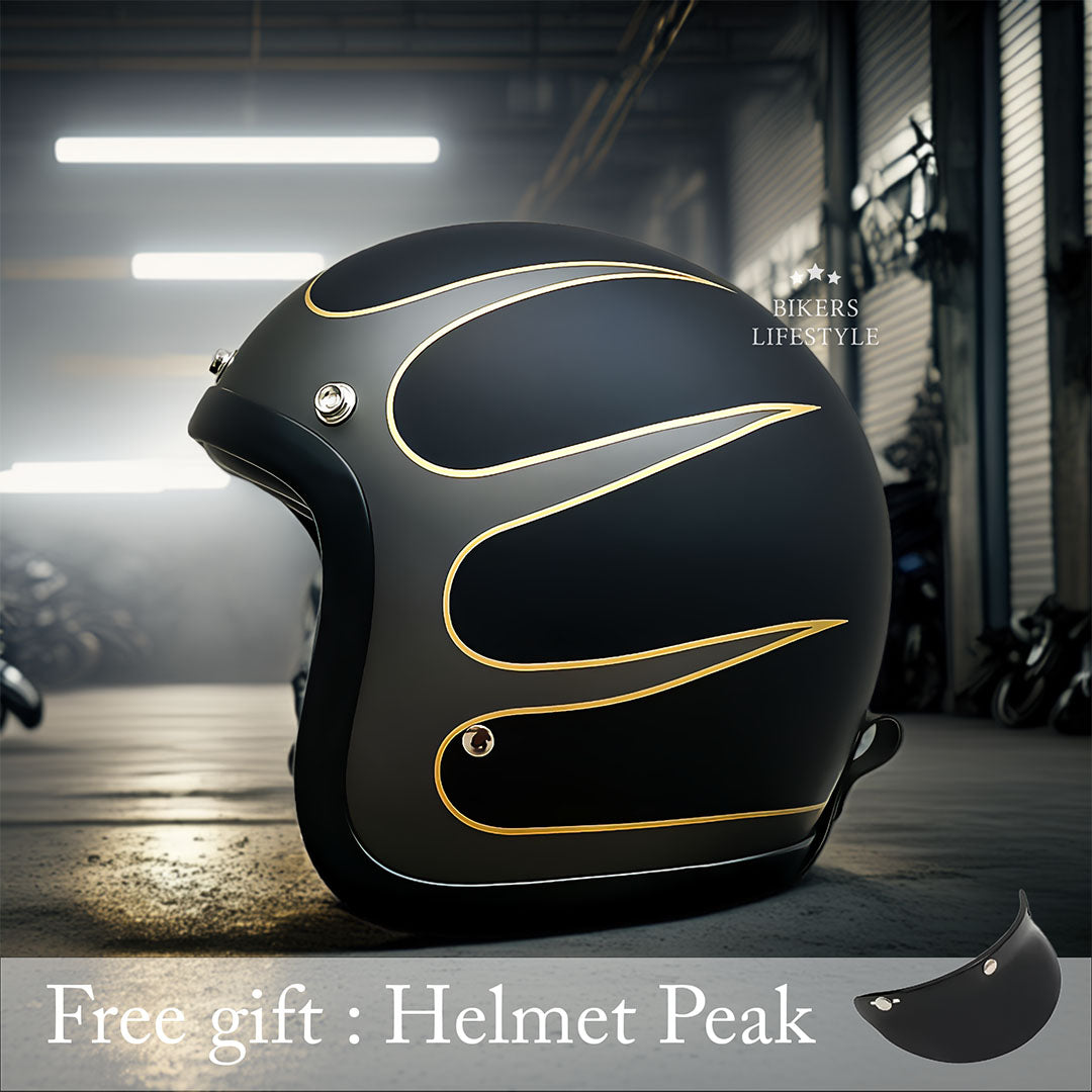 Vintage Motorcycle Helmet Low Profile For Riders DOT ECE | Lersk