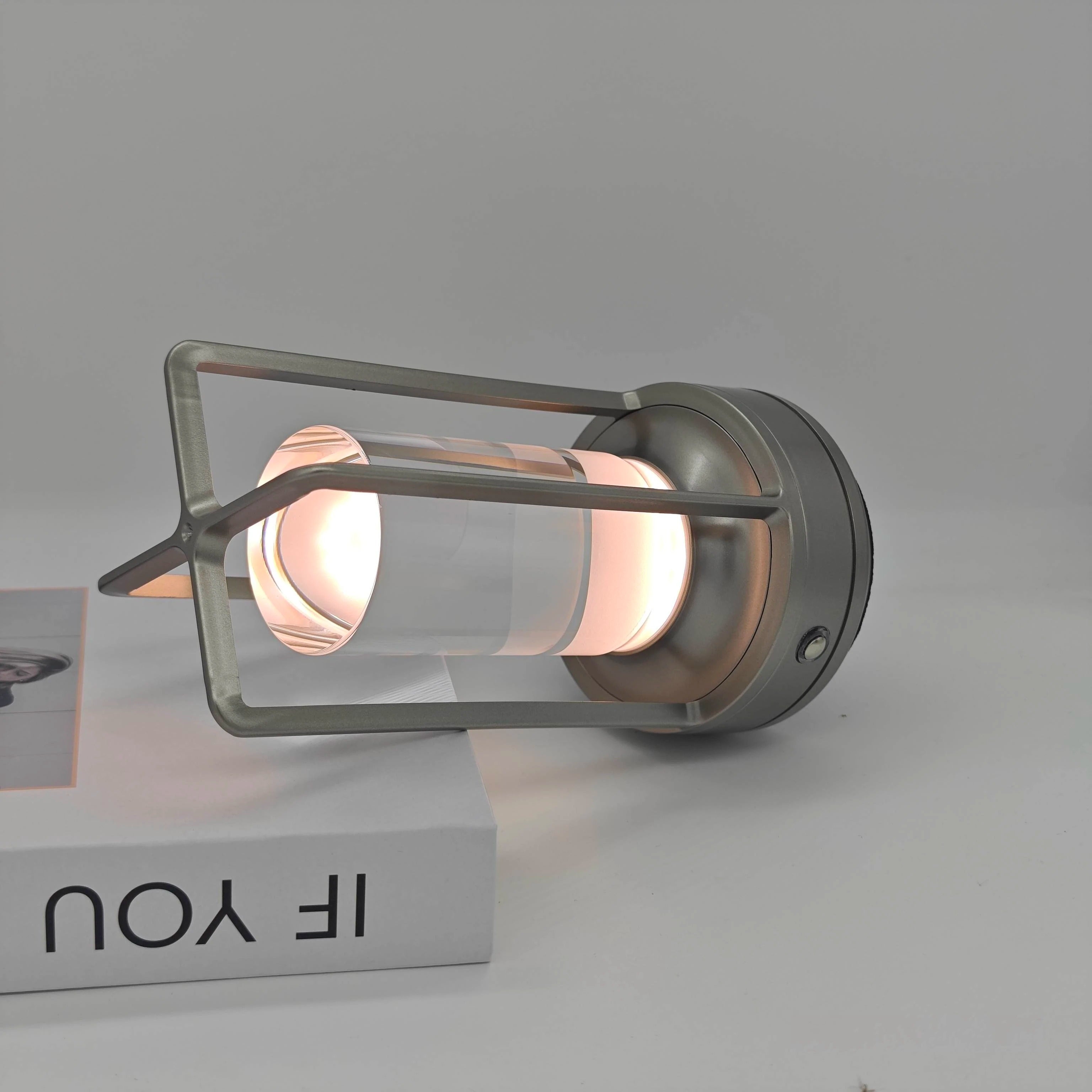 Genopladelig LED krystal bordlampe med berøringskontrol, trådløs natlampe til soveværelset | Lersk