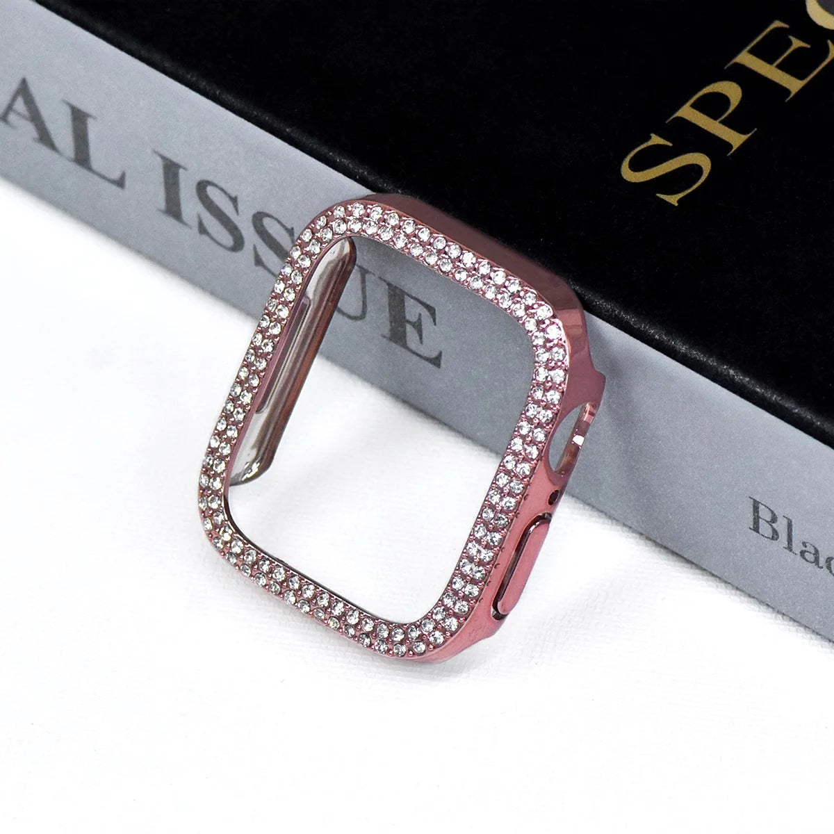 Tempered Glass Case With Rhinestone Accents | Lersk