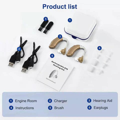 LumaHear Pro In Ear Hearing Aids Rechargeable With Noise Reduction | Lersk