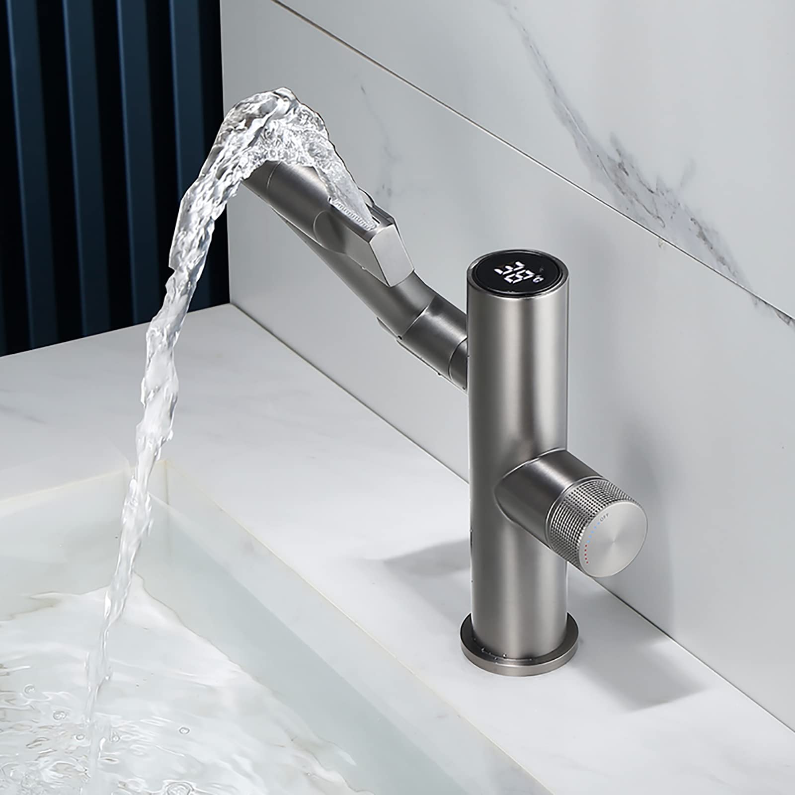Nerova | Smart Single-Hole Bathroom Faucet with Temperature Readout | Lersk