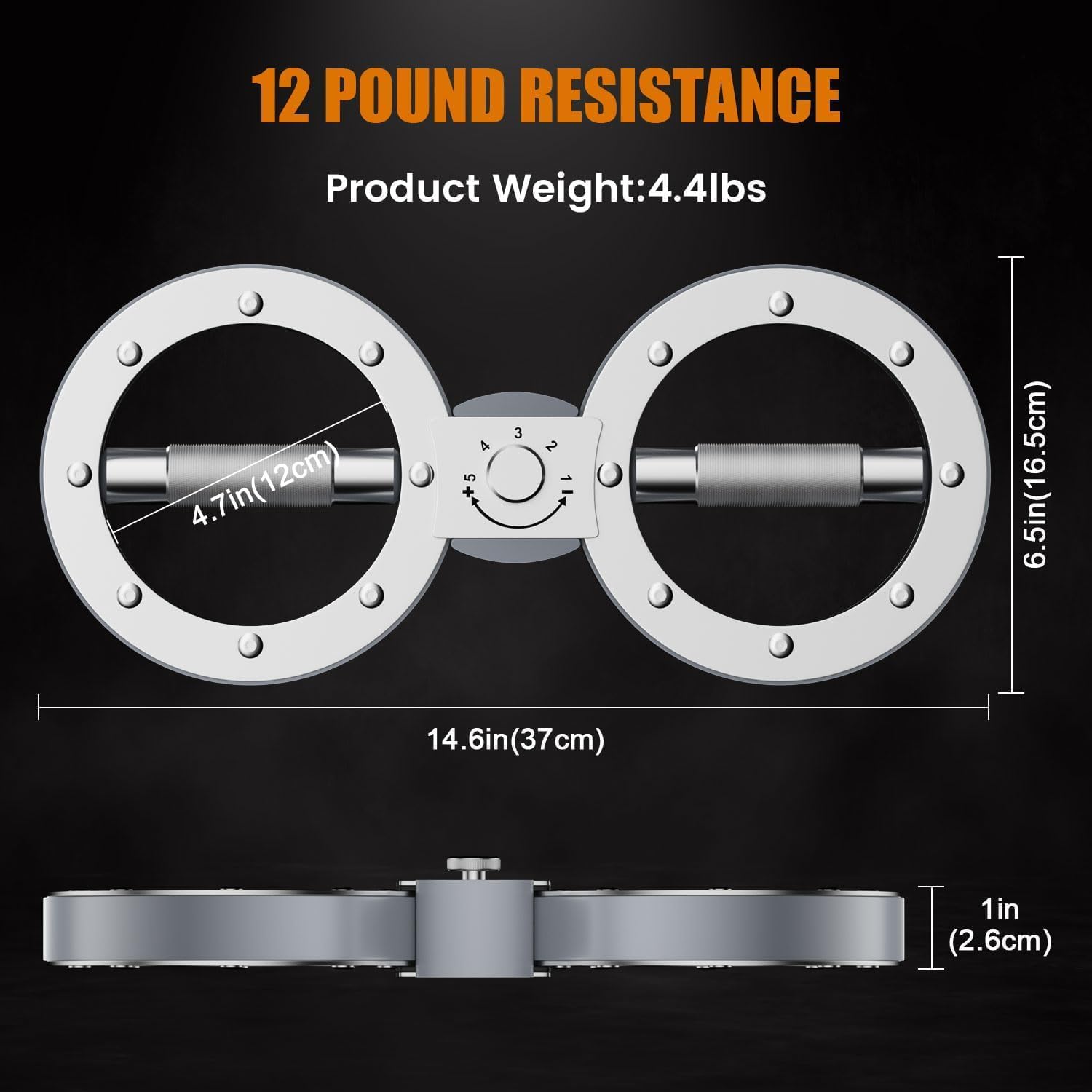 Twister Arm Exerciser With 12 Lb Adjustable Resistance And 360 Degree Rotation - Zeynor | Lersk