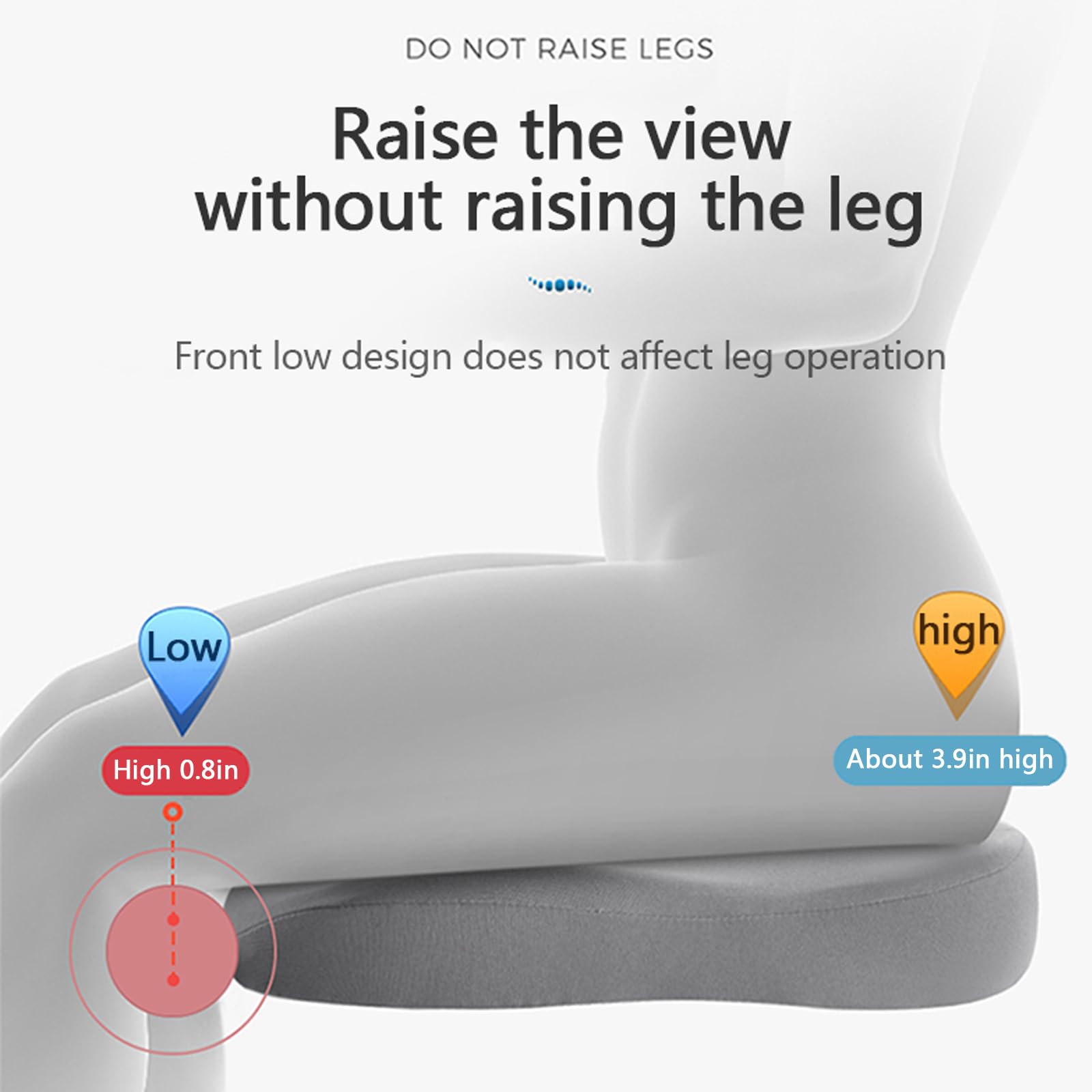 RaiseSit Car Cushion And Ergonomic Seat Booster Cushion With Memory Foam For Cars | Lersk