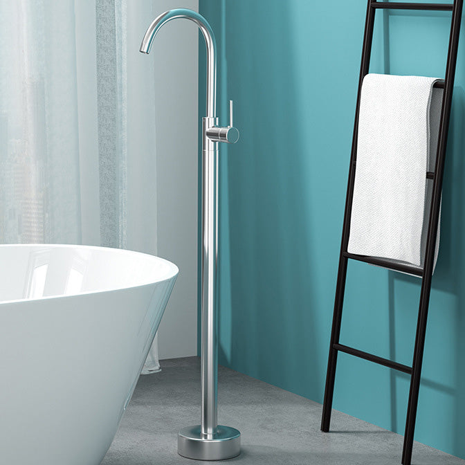 Modern Freestanding Copper Bathtub Faucet For Floor Mounted Installation Standalone Bath Faucet | Lersk