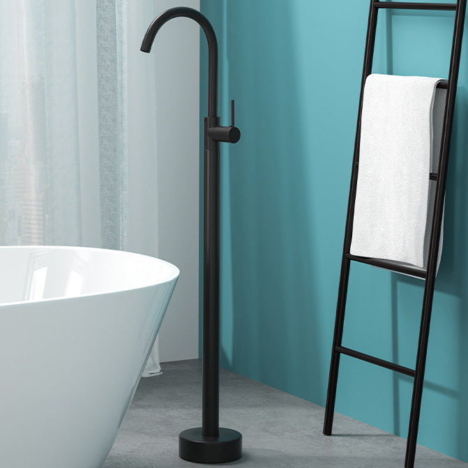 Modern Freestanding Copper Bathtub Faucet For Floor Mounted Installation Standalone Bath Faucet | Lersk