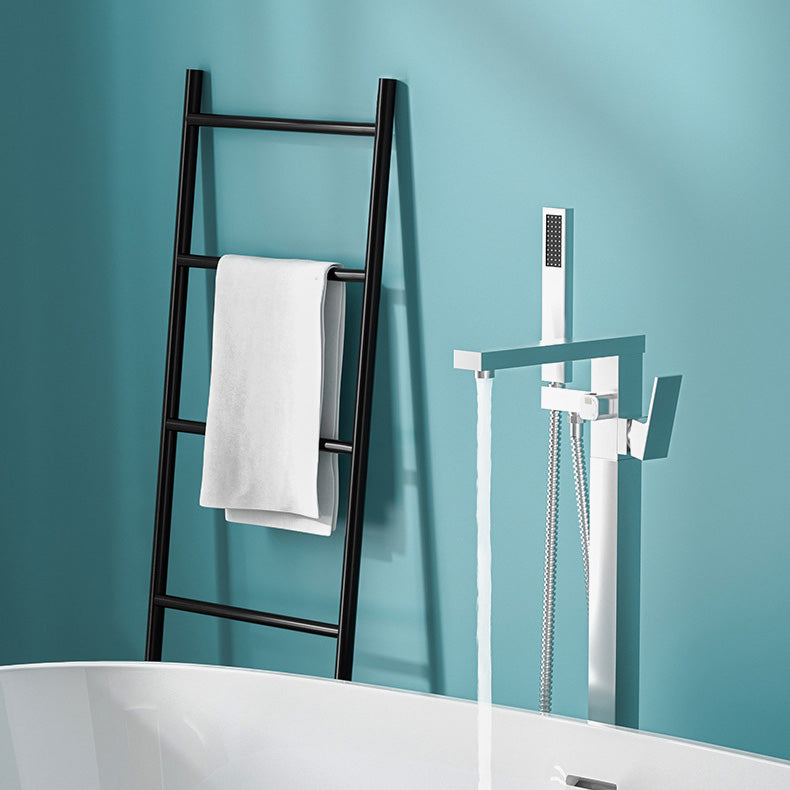 Modern Freestanding Copper Bathtub Faucet For Floor Mounted Installation Standalone Bath Faucet | Lersk