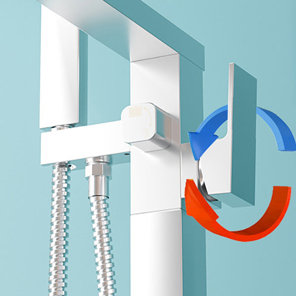 Modern Freestanding Copper Bathtub Faucet For Floor Mounted Installation Standalone Bath Faucet | Lersk