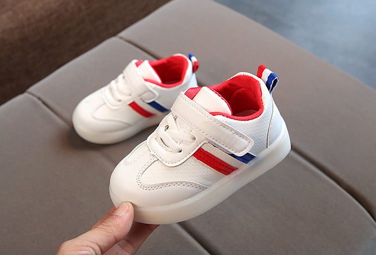 LED-Leucht-Sneaker für Kinder mit flexibler Sohle und Klettverschluss, gepolstertem, rutschfestem Design | Lersk