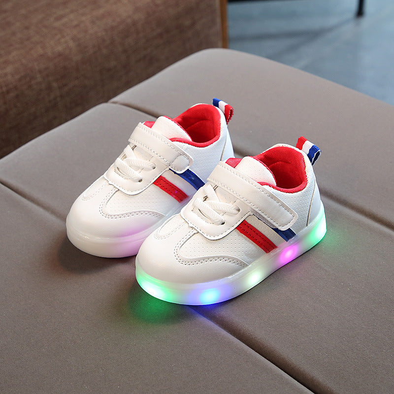 LED-Leucht-Sneaker für Kinder mit flexibler Sohle und Klettverschluss, gepolstertem, rutschfestem Design | Lersk
