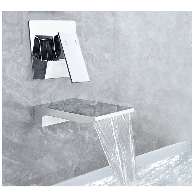 Cascade | Wall-Mounted Single-Handle Waterfall Bathroom Faucet | Lersk