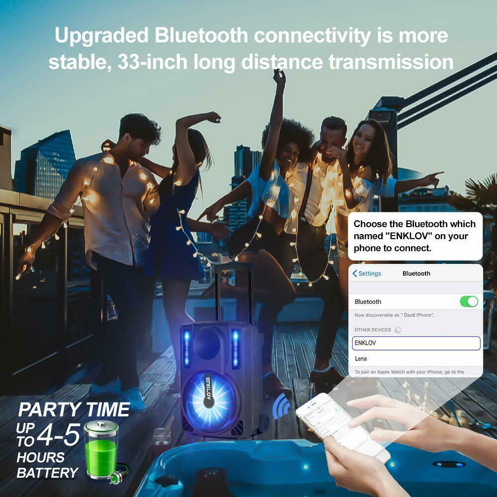 Przenośny system karaoke VibeMax z kółkami i Bluetooth | Lersk