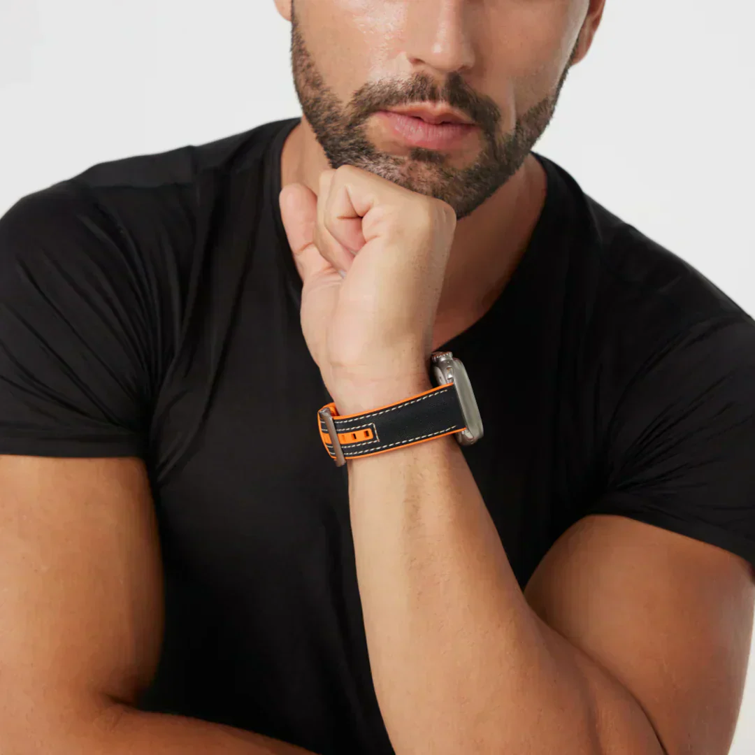 Apple Watch Armband aus FKM mit Schmetterlingsverschluss | Lersk