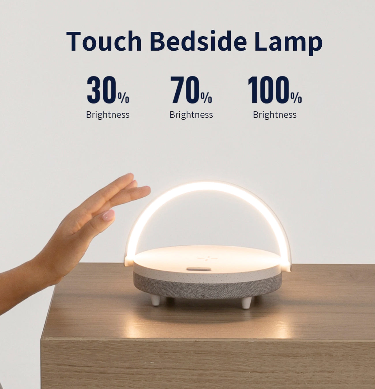 Lampada da comodino AstraNova 4 in 1 con ricarica wireless rapida | Lersk