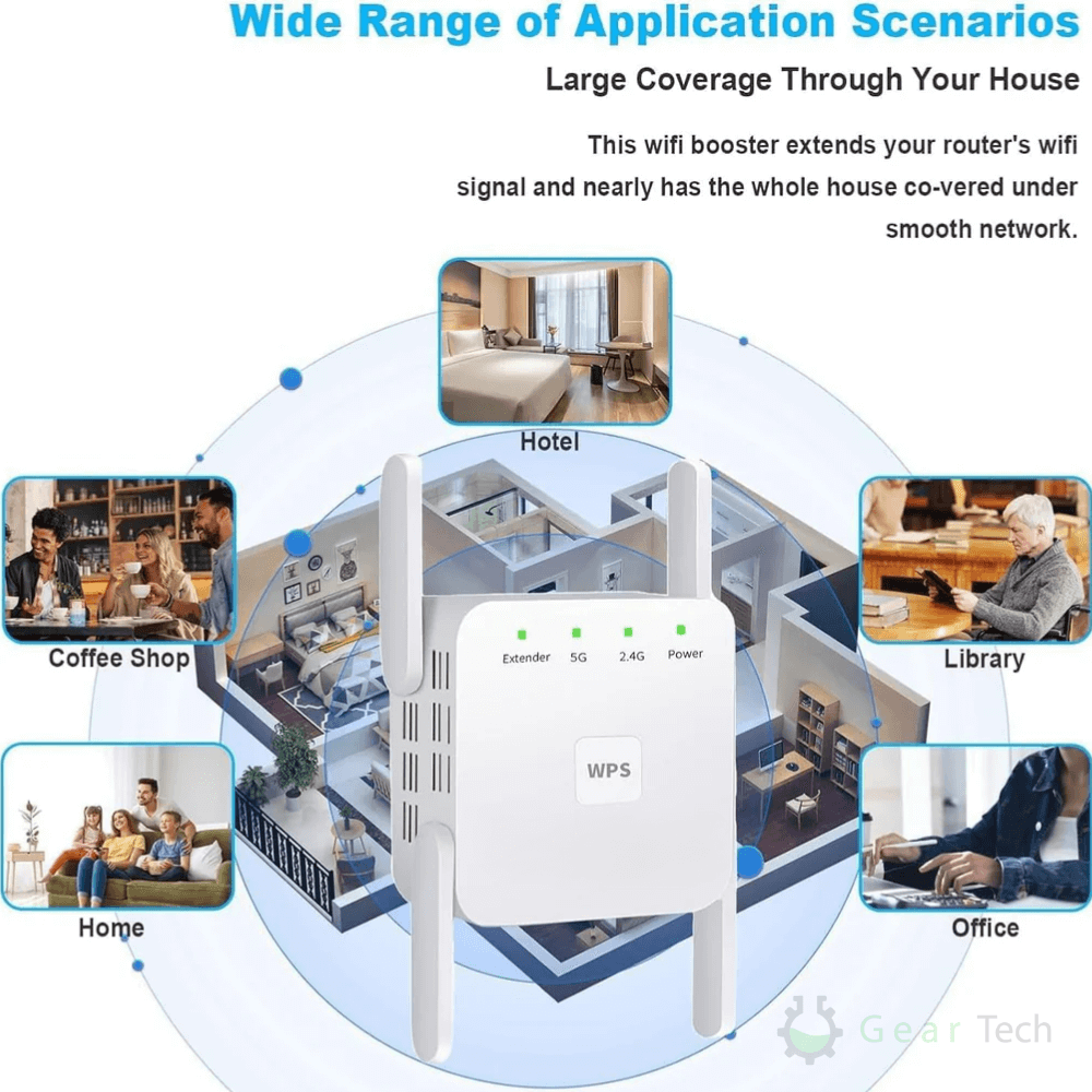 Extensor WiFi AeroLink Dual-Band 5G para Casa e Jardim | Lersk