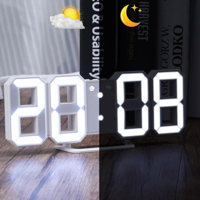 Chytré 3D digitální hodiny s budíkem, elegantní minimalistický design pro moderní stoly a obývací prostory | Lersk